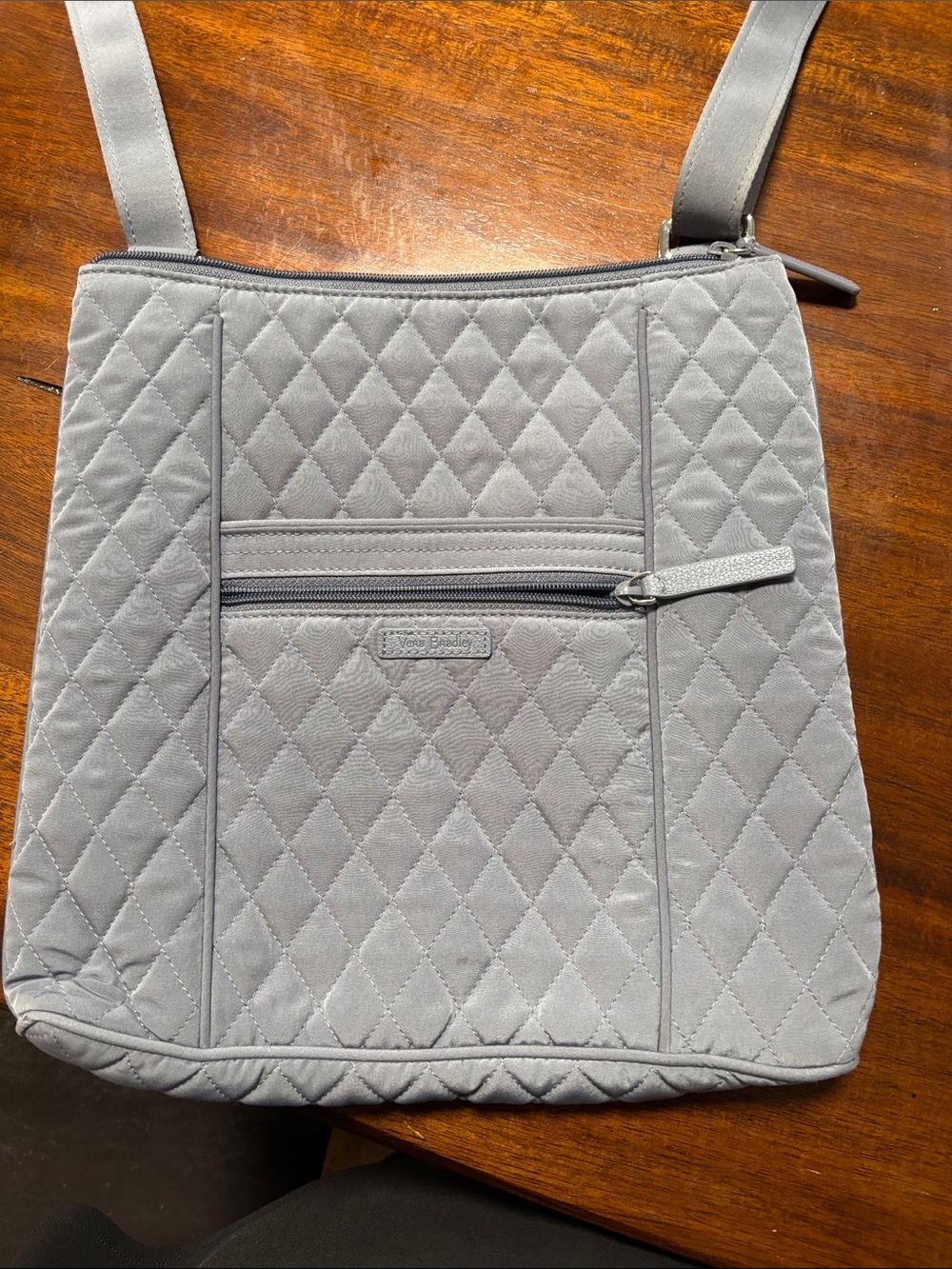 Vera Bradley Light Gray Quilted Crossbody Bag